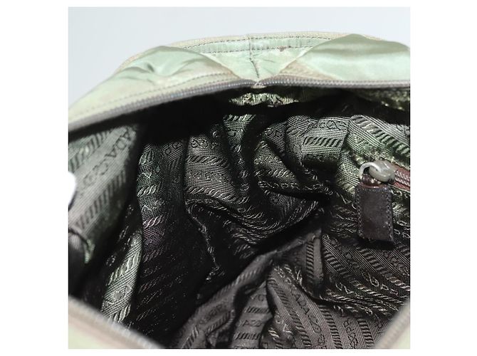 PRADA Tote Bag aus Nylon Khaki Silber authentisch bs27455 - Ansicht 21