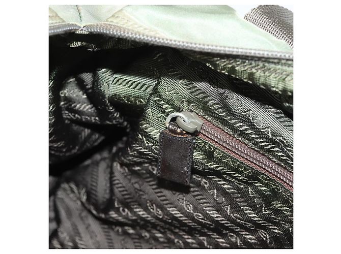 PRADA Tote Bag aus Nylon Khaki Silber authentisch bs27455 - Ansicht 22