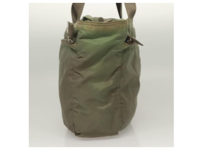 PRADA Tote Bag aus Nylon Khaki Silber authentisch bs27455 - Ansicht 4