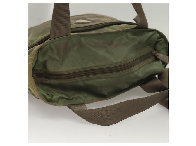 PRADA Tote Bag aus Nylon Khaki Silber authentisch bs27455 - Ansicht 6