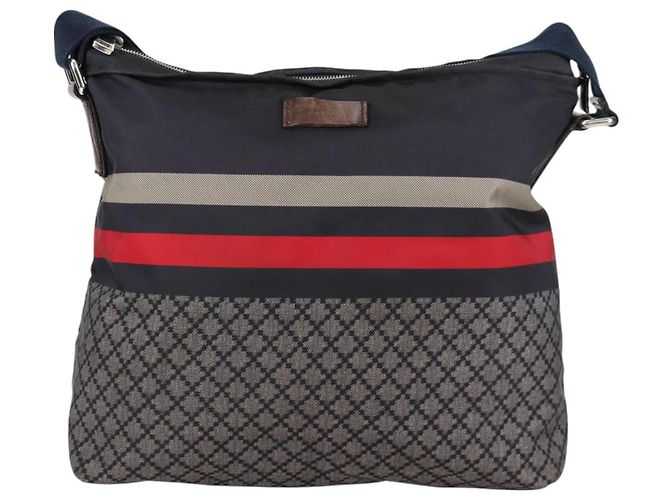 GUCCI Schultertasche Nylon Marineblau Silber 270410 Auth bs26783 - Ansicht 13