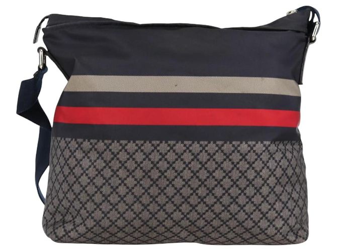GUCCI Schultertasche Nylon Marineblau Silber 270410 Auth bs26783 - Ansicht 2