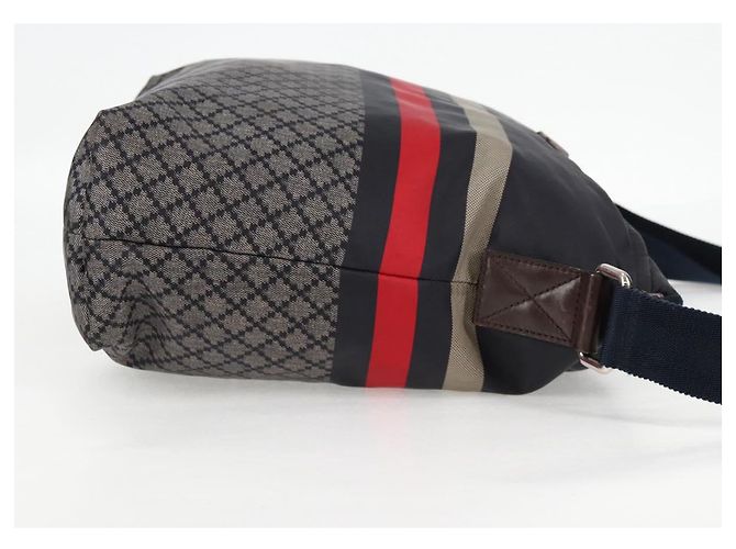 GUCCI Schultertasche Nylon Marineblau Silber 270410 Auth bs26783 - Ansicht 4