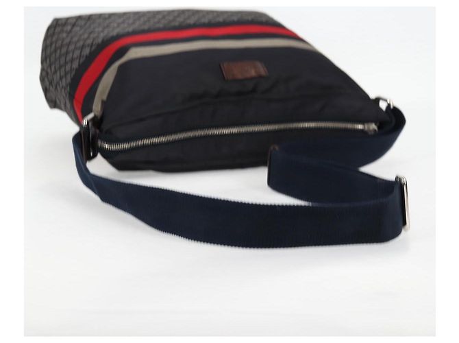 GUCCI Schultertasche Nylon Marineblau Silber 270410 Auth bs26783 - Ansicht 7