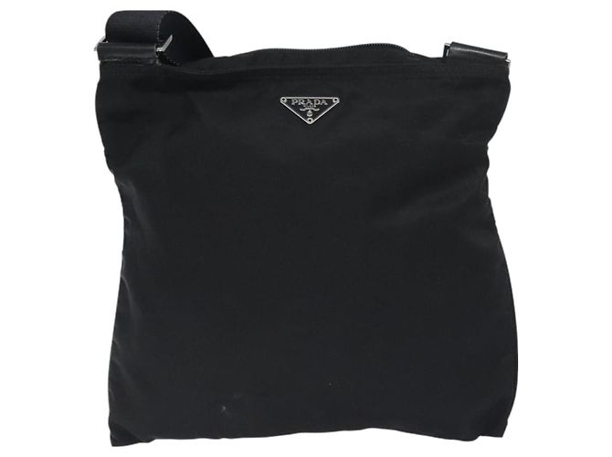 Borsa a Spalla PRADA in Nylon Nero Argento Autentica bs26852 - vista 13