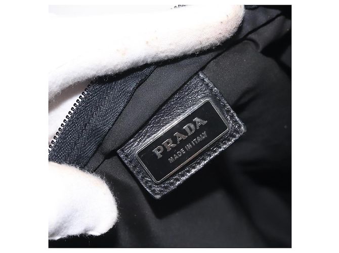 Borsa a Spalla PRADA in Nylon Nero Argento Autentica bs26852 - vista 18