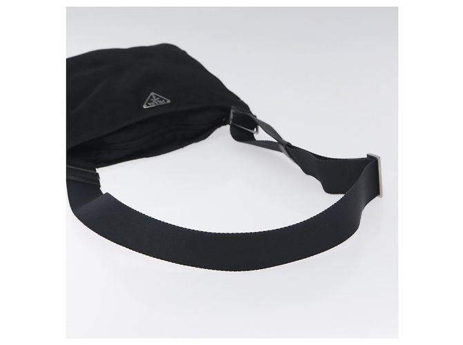 Borsa a Spalla PRADA in Nylon Nero Argento Autentica bs26852 - vista 7