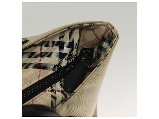 Borsa a mano BURBERRY Blue Label in nylon beige argento autentica ti3277 - vista 11