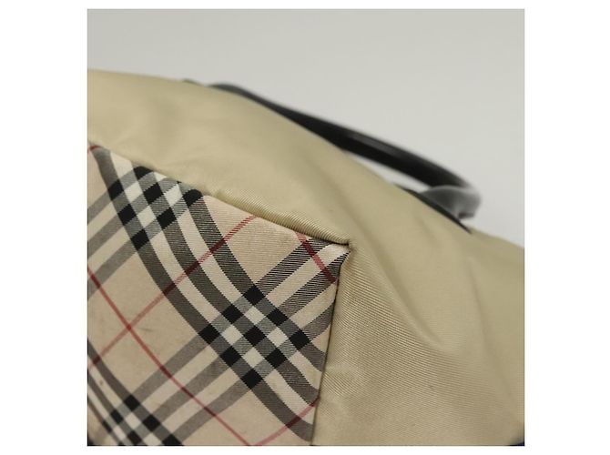 Borsa a mano BURBERRY Blue Label in nylon beige argento autentica ti3277 - vista 14