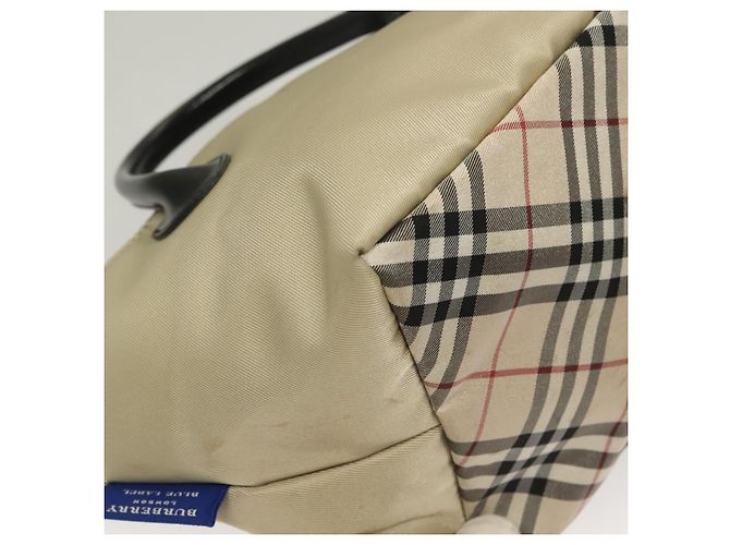 Borsa a mano BURBERRY Blue Label in nylon beige argento autentica ti3277 - vista 15