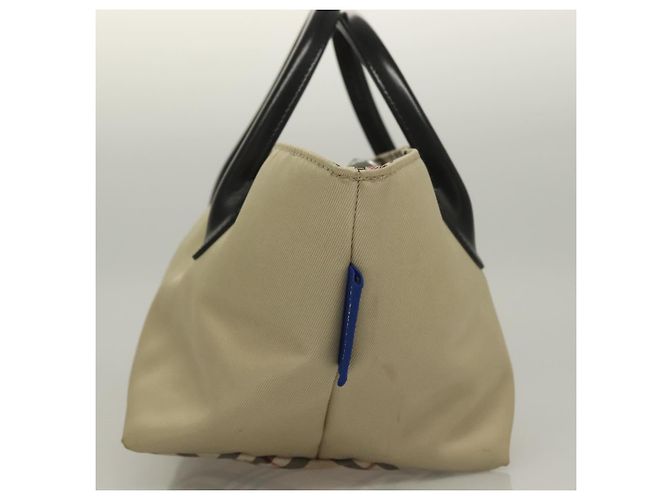 Borsa a mano BURBERRY Blue Label in nylon beige argento autentica ti3277 - vista 3