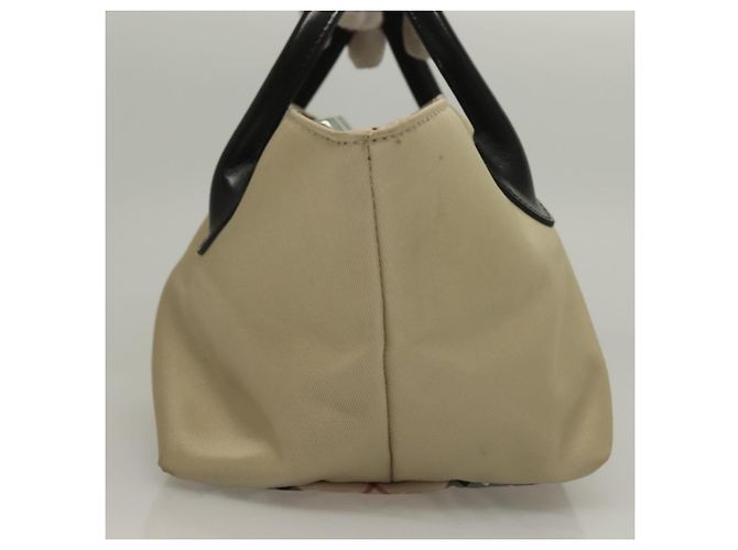 Borsa a mano BURBERRY Blue Label in nylon beige argento autentica ti3277 - vista 4