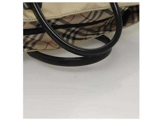 Borsa a mano BURBERRY Blue Label in nylon beige argento autentica ti3277 - vista 7