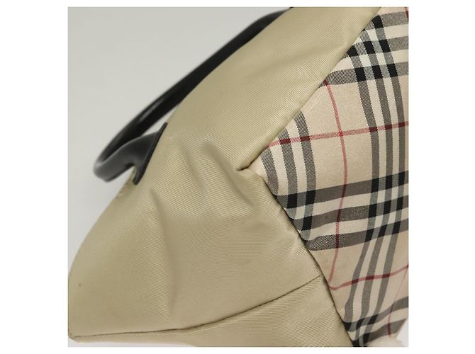 Borsa a mano BURBERRY Blue Label in nylon beige argento autentica ti3277 - vista 9