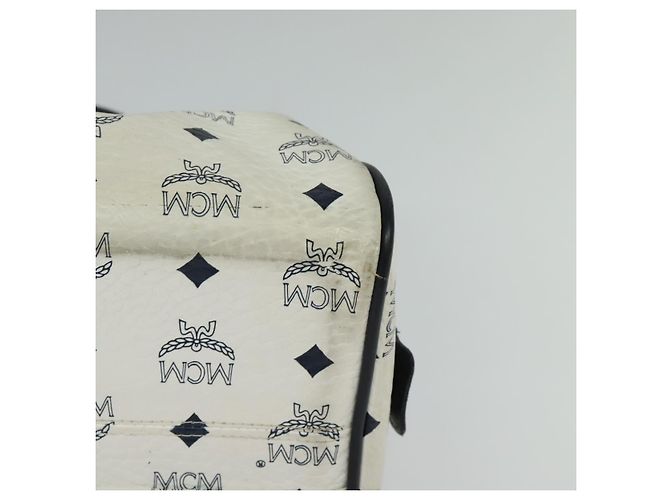 Borsa MCM Logogram Vicetos in pelle PVC 2 in 1 bianca e oro Auth BA3660 Bianco D'oro - vista 14