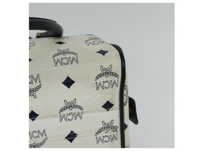 Borsa MCM Logogram Vicetos in pelle PVC 2 in 1 bianca e oro Auth BA3660 Bianco D'oro - vista 16