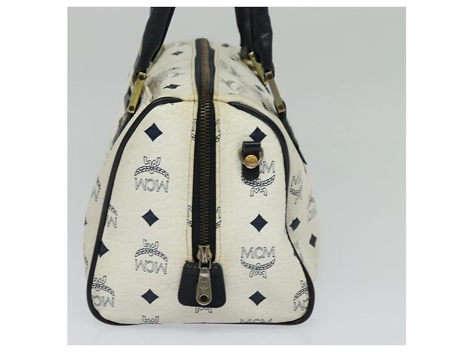 Borsa MCM Logogram Vicetos in pelle PVC 2 in 1 bianca e oro Auth BA3660 Bianco D'oro - vista 3