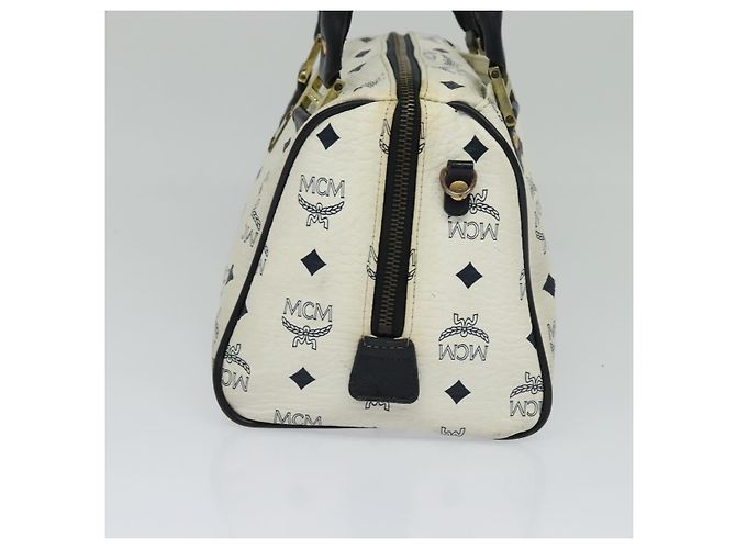 Borsa MCM Logogram Vicetos in pelle PVC 2 in 1 bianca e oro Auth BA3660 Bianco D'oro - vista 4