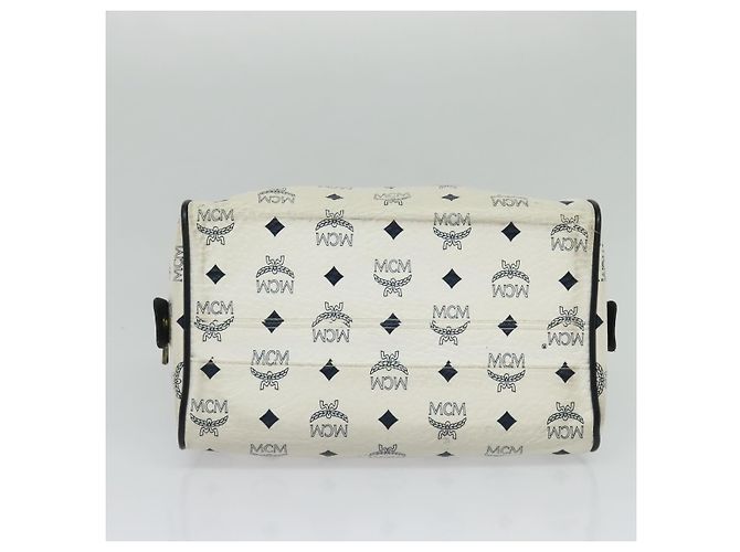 Borsa MCM Logogram Vicetos in pelle PVC 2 in 1 bianca e oro Auth BA3660 Bianco D'oro - vista 5