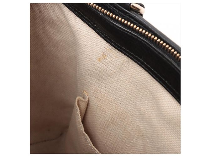 Gucci Borsa a spalla in pelle con chiusura a zip Soho, nera Nero - vista 16
