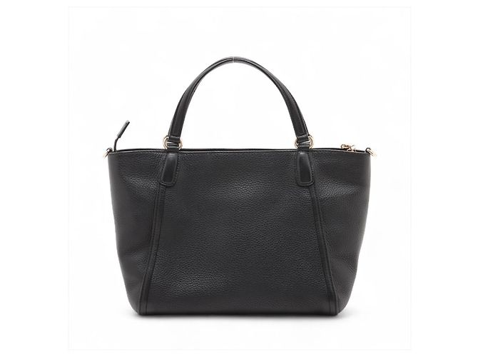 Gucci Borsa a spalla in pelle con chiusura a zip Soho, nera Nero - vista 5
