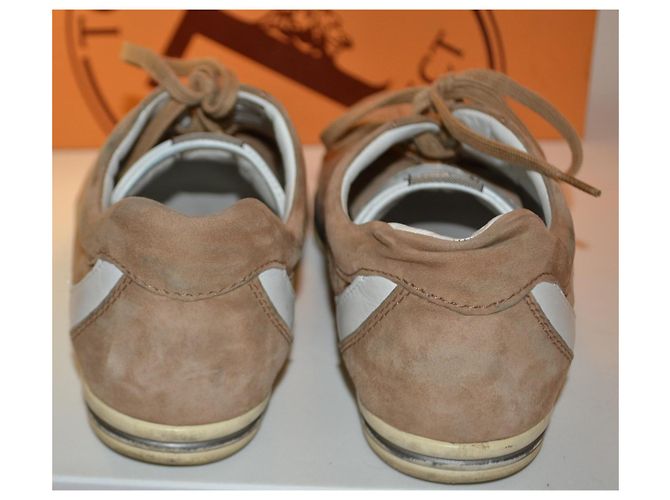 Baskets Tod's en daim marron - vue 4