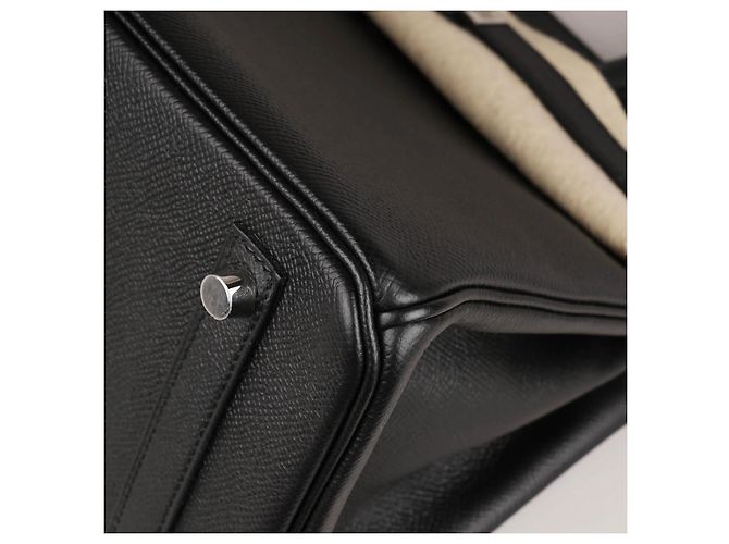 Borsa a mano Hermès Birkin 30 in pelle nera con set completo Nero - vista 10