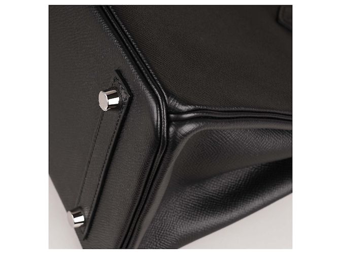 Borsa a mano Hermès Birkin 30 in pelle nera con set completo Nero - vista 12