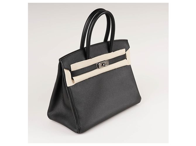 Borsa a mano Hermès Birkin 30 in pelle nera con set completo Nero - vista 3