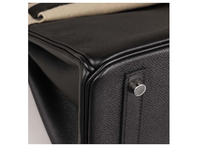 Borsa a mano Hermès Birkin 30 in pelle nera con set completo Nero - vista 9