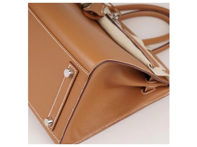 Borsa a mano Hermès Birkin 30 Sellier in pelle marrone - vista 12