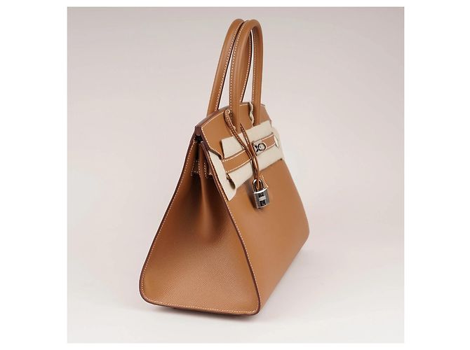 Borsa a mano Hermès Birkin 30 Sellier in pelle marrone - vista 4