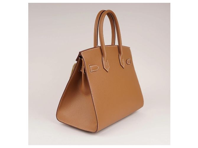 Borsa a mano Hermès Birkin 30 Sellier in pelle marrone - vista 5
