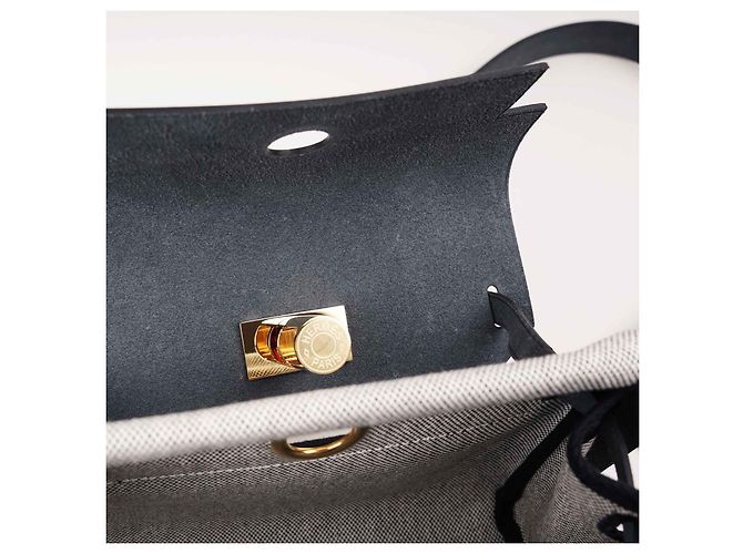 Borsa a mano Hermès Herbag Zip 20 Nera in Tela Nero - vista 13