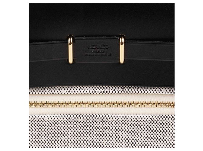 Borsa a mano Hermès Herbag Zip 20 Nera in Tela Nero - vista 9