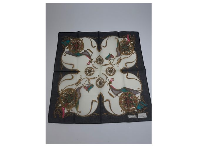 Sciarpa Gucci Vintage Blu navy bianco Multicolore - vista 10