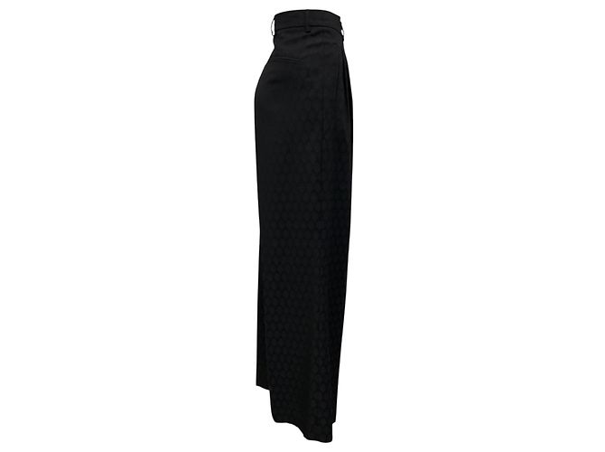 Schwarze Jacquard-Hose mit weitem Bein 2024 Etro - Ansicht 2