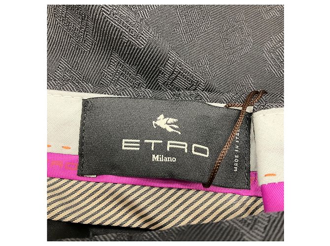 Schwarze Jacquard-Hose mit weitem Bein 2024 Etro - Ansicht 4