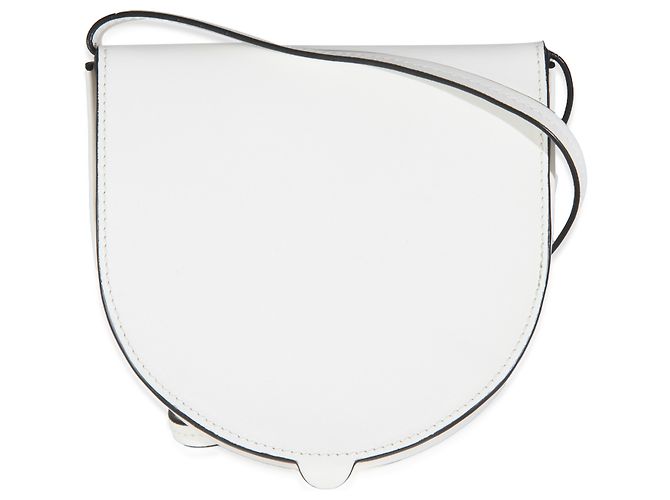 Loewe Bolsa transversal em couro de bezerro branco com salto e flor de metal - vista 2