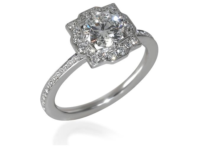 Harry Winston 0,55 ct Diamant Belle Verlobungsring - Ansicht 4