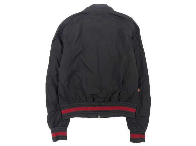 Giacca da volo in nylon nera Gucci Nero - vista 2
