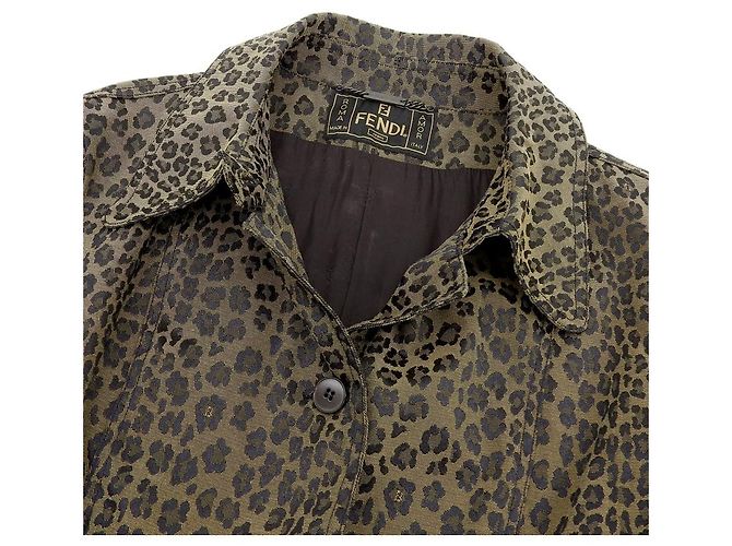 Chaqueta Fendi de estampado de leopardo Marrón 44 Castaño - vista 3