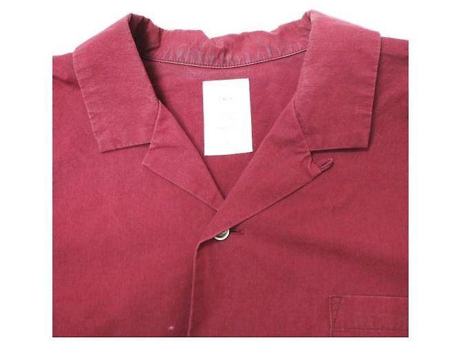 Autre Marque Camisa de algodón con cuello abierto Castaño Burdeos - vista 4