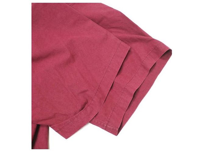 Autre Marque Camisa de algodón con cuello abierto Castaño Burdeos - vista 5