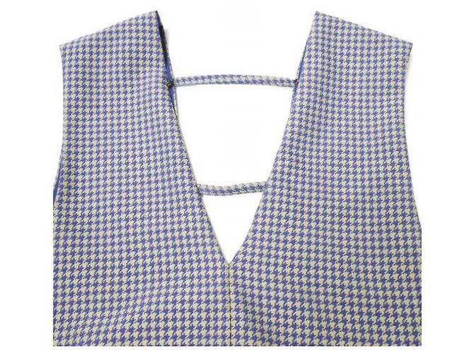 Autre Marque Ärmelloses Ray BEAMS Kleid mit Hahnentritt-Jacquard Lila - Ansicht 4