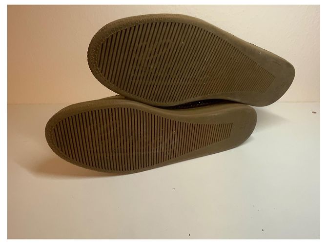 Gucci Baskets montantes en satin cristal bronze Cada - vue 6