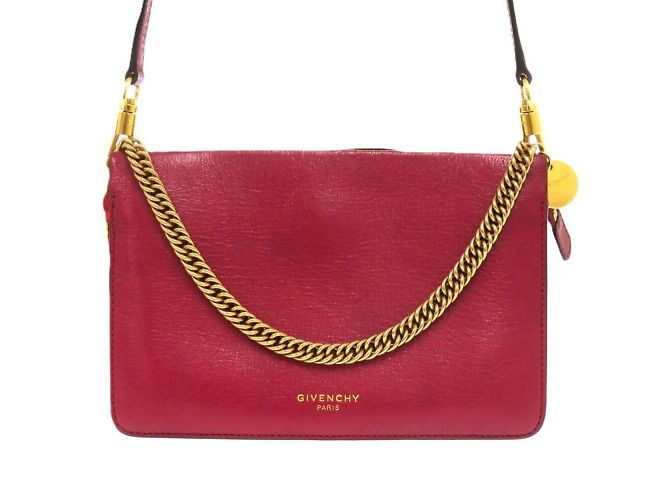 Borsa a Spalla in Pelle 2 in 1 Givenchy CROSS3 Bordò - vista 2