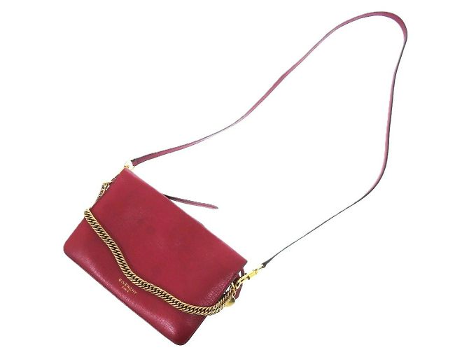 Borsa a Spalla in Pelle 2 in 1 Givenchy CROSS3 Bordò - vista 4