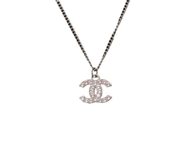 Collana in strass argento Chanel Coco Mark - vista 2
