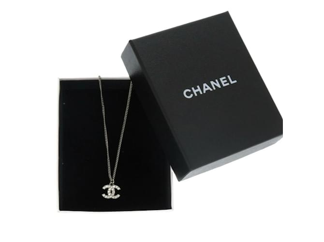 Collana in strass argento Chanel Coco Mark - vista 4